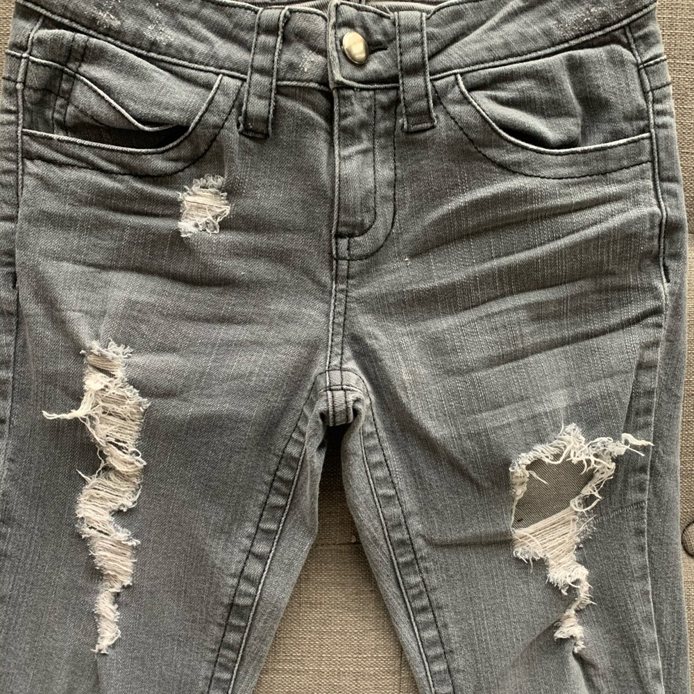 Grey Ripped Jeans - Picture 3 of 5